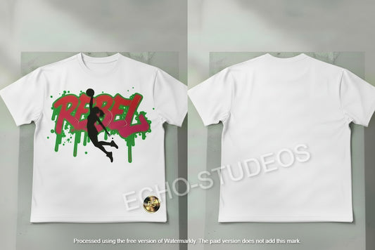 White Rebel Basketball T-Shirt - Premium Graffiti Design